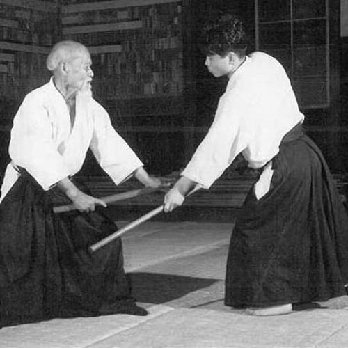 Aikido O sensei Morihei Ueshibal efondateur de l'aïkido Tamura sensei Alain Peyrache pyramide aïkido traditionnel